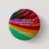 Gemaakt met vriendelijkheid, een de ronde button 3,2 cm (Voorkant)