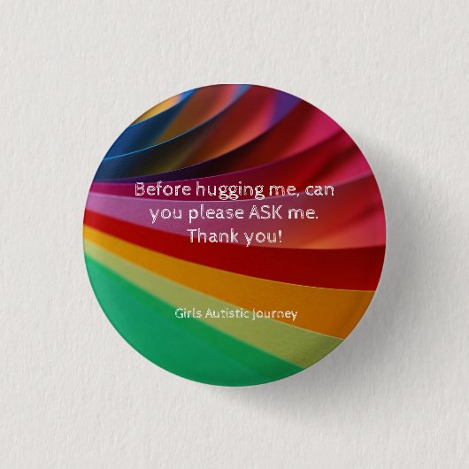 Gemaakt met vriendelijkheid, een de ronde button 3,2 cm (Voorkant)