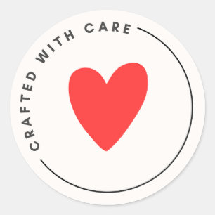 Gemaakt met zorg Sticker