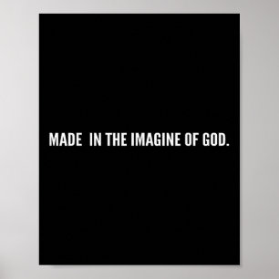 Gemaakt naar het beeld van God Jezus Christelijke  Poster