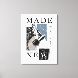 Gemaakt Nieuw 2 Korintiërs 5:17 Brutalist Duif Doo Canvas Afdruk