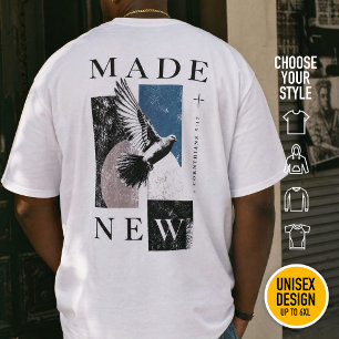 Gemaakt Nieuw 2 Korintiërs 5:17 Brutalist Duif Doo T-shirt
