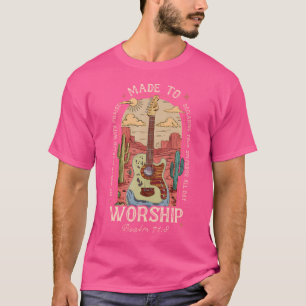 Gemaakt om Boho Westerne Christelijke gitaar West T-shirt