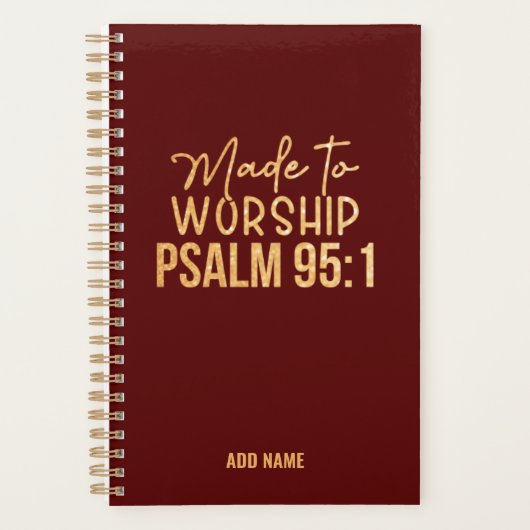 Gemaakt om gepersonaliseerde Christelijke planner  (Voorkant)