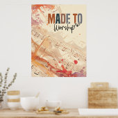 Gemaakt om Inspirerend Christelijke Quote te aanbi Poster (Keuken)