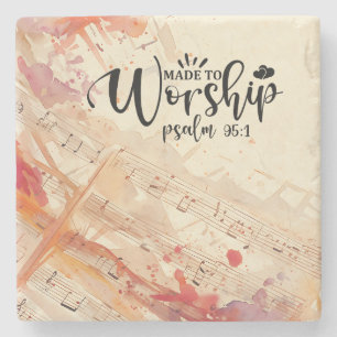 Gemaakt om Inspirerend Christelijke Quote te aanbi Stenen Onderzetter