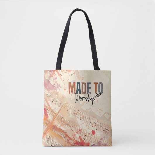 Gemaakt om Inspirerend Christelijke Quote te aanbi Tote Bag (Voorkant)