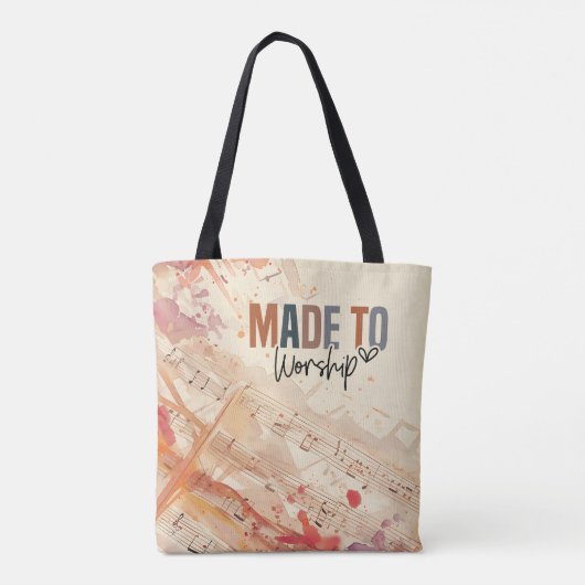 Gemaakt om Inspirerend Christelijke Quote te aanbi Tote Bag (Achterkant)