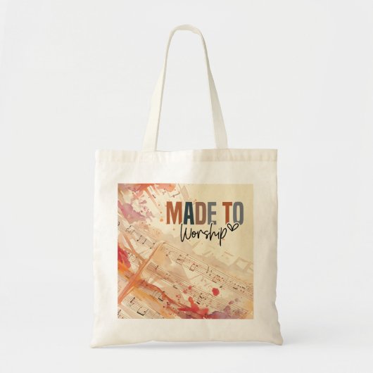 Gemaakt om Inspirerend Christelijke Quote te aanbi Tote Bag (Voorkant)