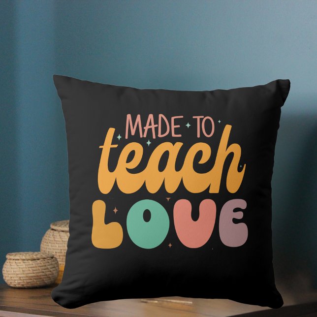 Gemaakt om liefde Sierkussen te leren (Made to Teach Love Throw Pillow)