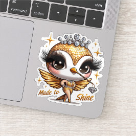 Gemaakt om Motivatie Hummingbird-Sticker te schijn Sticker