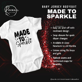 Gemaakt om Sparkle Baby Jersey Bodysuit