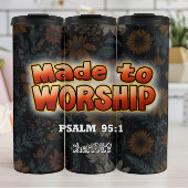 Gemaakt om te aanbidden: Bloemenachtergrond Thermosbeker