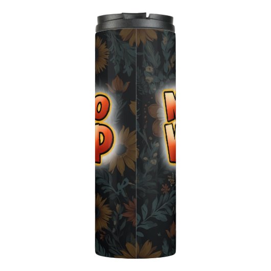 Gemaakt om te aanbidden: Bloemenachtergrond Thermosbeker (Achterkant)