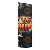 Gemaakt om te aanbidden: Bloemenachtergrond Thermosbeker (Geroteerd rechts)