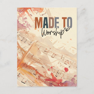 Gemaakt om te aanbidden Christelijk citaat Psalm 9 Briefkaart