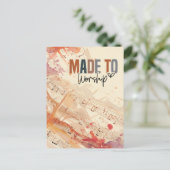 Gemaakt om te aanbidden Christelijk citaat Psalm 9 Briefkaart (Staand voorkant)