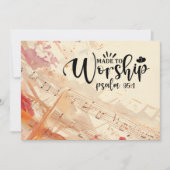 Gemaakt om te aanbidden Christelijk citaat Psalm 9 Kaart (Voorkant)