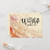 Gemaakt om te aanbidden Christelijk citaat Psalm 9 Kaart (Voorkant / Achterkant in situ)