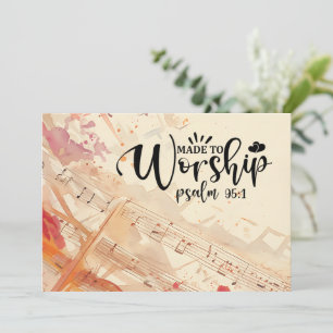 Gemaakt om te aanbidden Christelijk citaat Psalm 9 Kaart
