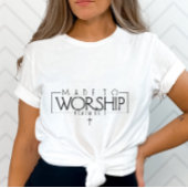 Gemaakt om te aanbidden-Psalm 95:1 Quote- Christel T-shirt