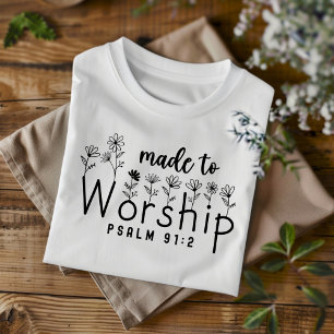 Gemaakt om vrouwen en kinderen Christelijk te aanb T-shirt