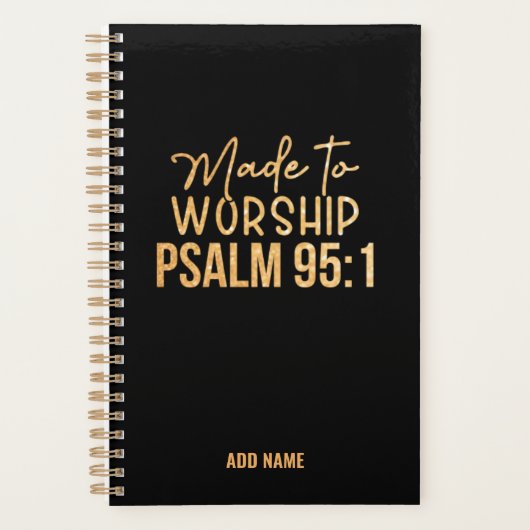 Gemaakt om Zwarte Christelijke Planner te aanbidde (Voorkant)