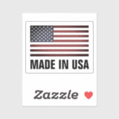 Gemaakt onder Amerikaanse Amerikaanse vlag, op maa Sticker (Vel)