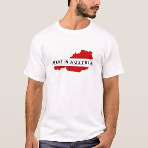 gemaakt op de oostenrijkse landkaart - etiket van  t-shirt