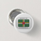 Gemaakt op Dominica Ronde Button 3,2 Cm (Voorkant /achterkant)