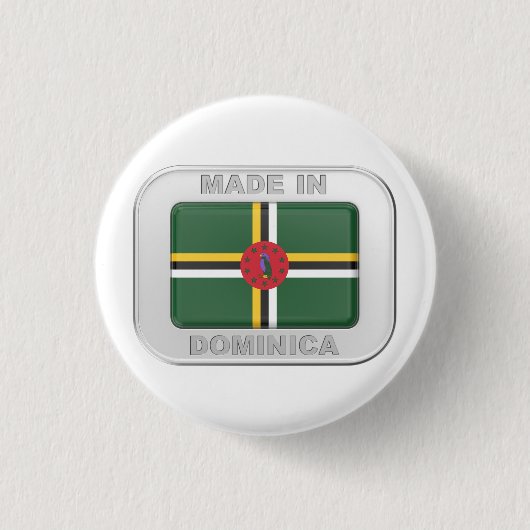 Gemaakt op Dominica Ronde Button 3,2 Cm (Voorkant)