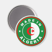 gemaakt op het etiket van de algerijnse vlag magneet (Voorkant / Achterkant)