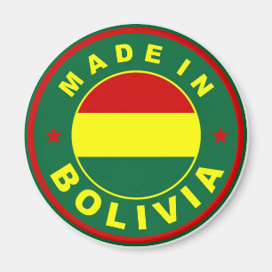 gemaakt op het etiket van de bolivia magneet