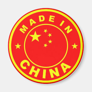 gemaakt op het etiket van de chinese vlag magneet