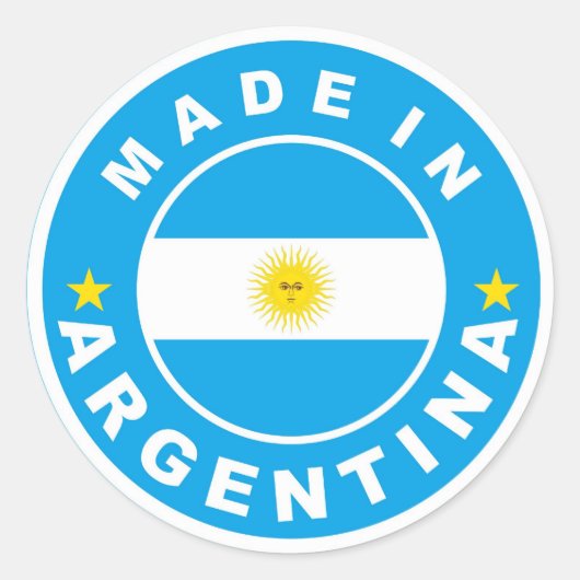 gemaakt op het etiket van het argentinië - land (Voorkant)