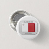 Gemaakt op Malta Ronde Button 3,2 Cm (Voorkant /achterkant)