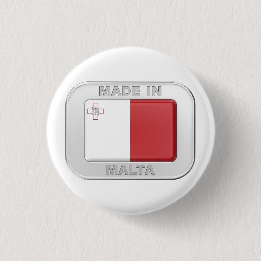 Gemaakt op Malta Ronde Button 3,2 Cm (Voorkant)