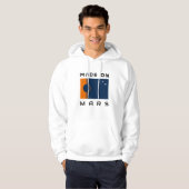 Gemaakt op Mars Hoodie met Marsvlag (Voorkant volledig)