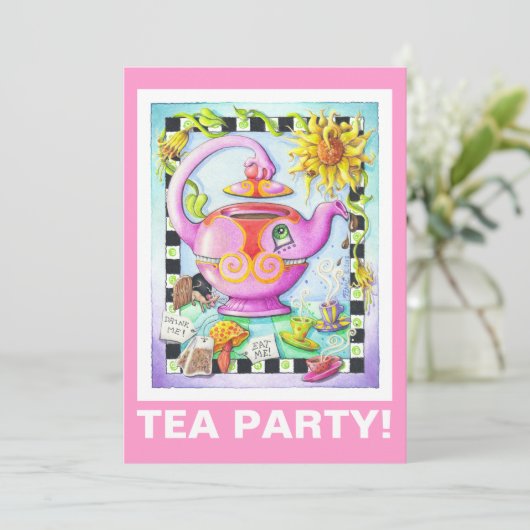 GEMAAKT OVER TEA PARTY KAART (Staand voorkant)