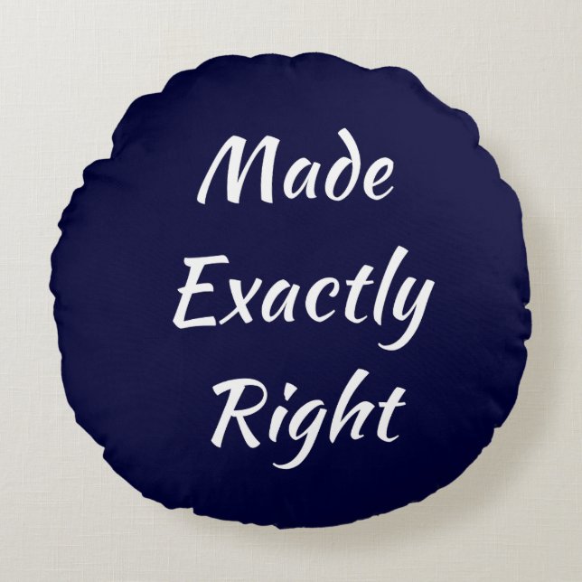 Gemaakt precies goed rond kussen (Voorkant)