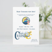 Gemaakt terwijl op een cruise-Baby shower Kaart (Staand voorkant)