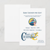 Gemaakt terwijl op een cruise-Baby shower Kaart (Voorkant / Achterkant)