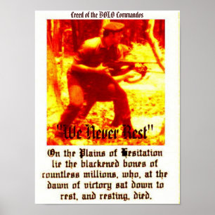 Gemaakt van de BOLO commando's! Poster