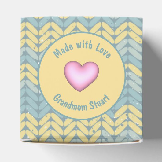 Gemaakt van de liefde Gebreid Bedankdoosjes (Bovenkant)