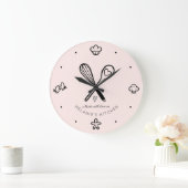 Gemaakt van de liefdesklinker die zwart roze is grote klok (Huis)