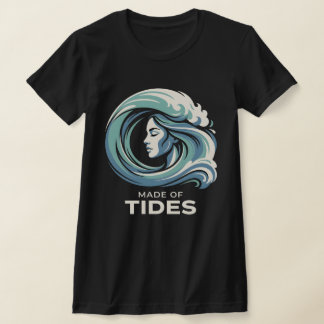 Gemaakt van Getijden Oceaan Vrouw Golf Vrouwelijk T-shirt