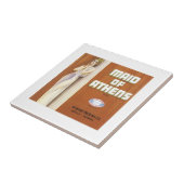 gemaakt van het Athens-etiket voor fruitkratten Tegeltje (Zijkant)