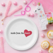 gemaakt van het Heart Food Label Papieren Bordje (Feest)