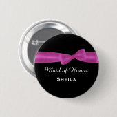 GEMAAKT VAN HONOR Pink Bow Wedding Custom V07 Ronde Button 5,7 Cm (Voorkant /achterkant)
