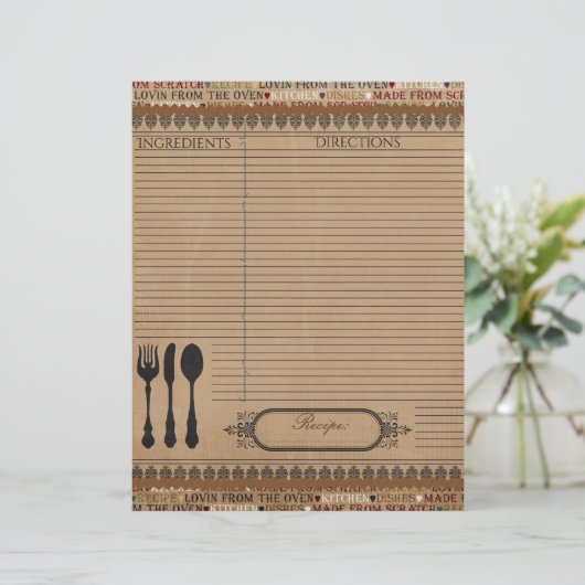 Gemaakt van krach Recipe Insert (Staand voorkant)